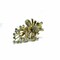 Vintage Style Rhinestone Crystal Brooch Pin For Bridal Weddings Crafts 2 3/4 Inch X 1 3/4 Inch